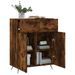 Buffet chêne fumé 69,5x34x90 cm bois d'ingénierie - Photo n°4