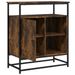 Buffet chêne fumé 69x35x80 cm bois d'ingénierie - Photo n°5