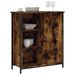 Buffet chêne fumé 70x30x80 cm bois d'ingénierie - Photo n°3