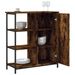 Buffet chêne fumé 70x30x80 cm bois d'ingénierie - Photo n°4