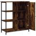 Buffet chêne fumé 70x30x80 cm bois d'ingénierie - Photo n°5