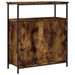 Buffet chêne fumé 70x30x80 cm bois d'ingénierie - Photo n°1