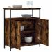 Buffet chêne fumé 70x30x80 cm bois d'ingénierie - Photo n°4