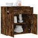 Buffet chêne fumé 79x38x80 cm bois d'ingénierie - Photo n°4