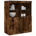 Buffet chêne fumé 81x37x100 cm bois d'ingénierie - Photo n°1