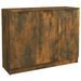 Buffet Chêne fumé 90,5x30x70 cm Bois d'ingénierie - Photo n°2