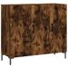 Buffet chêne fumé 90x34x80 cm bois d'ingénierie - Photo n°1