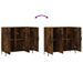 Buffet chêne fumé 90x34x80 cm bois d'ingénierie - Photo n°9