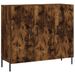 Buffet chêne fumé 90x34x80 cm bois d'ingénierie - Photo n°1