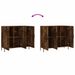 Buffet chêne fumé 90x34x80 cm bois d'ingénierie - Photo n°9