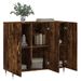 Buffet chêne fumé 90x34x80 cm bois d'ingénierie - Photo n°4