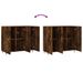 Buffet chêne fumé 90x34x80 cm bois d'ingénierie - Photo n°9