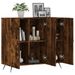 Buffet chêne fumé 90x34x80 cm bois d'ingénierie - Photo n°4