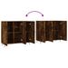 Buffet chêne fumé 90x34x80 cm bois d'ingénierie - Photo n°9