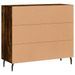 Buffet chêne fumé 90x34x80 cm bois d'ingénierie - Photo n°8