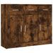 Buffet chêne fumé 91x28x75 cm bois d'ingénierie - Photo n°1