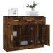 Buffet chêne fumé 91x28x75 cm bois d'ingénierie - Photo n°4