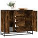 Buffet chêne fumé 92x35x76 cm bois d'ingénierie - Photo n°1
