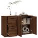 Buffet Chêne marron 100x33x59,5 cm Bois d'ingénierie - Photo n°5