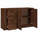 Buffet Chêne marron 100x33x59,5 cm Bois d'ingénierie - Photo n°8