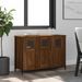 Buffet chêne marron 100x35x70 cm bois d'ingénierie - Photo n°2