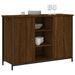 Buffet chêne marron 100x35x70 cm bois d'ingénierie - Photo n°3