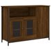 Buffet chêne marron 100x35x75 cm bois d'ingénierie - Photo n°1