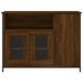 Buffet chêne marron 100x35x75 cm bois d'ingénierie - Photo n°6