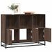 Buffet chêne marron 100x35x76 cm bois d'ingénierie - Photo n°1