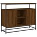 Buffet chêne marron 100x35x80 cm bois d'ingénierie - Photo n°1