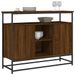 Buffet chêne marron 100x35x80 cm bois d'ingénierie - Photo n°3