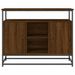 Buffet chêne marron 100x35x80 cm bois d'ingénierie - Photo n°6