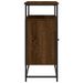 Buffet chêne marron 100x35x80 cm bois d'ingénierie - Photo n°7