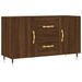 Buffet chêne marron 100x36x60 cm bois d'ingénierie - Photo n°1