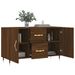 Buffet chêne marron 100x36x60 cm bois d'ingénierie - Photo n°4