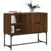 Buffet chêne marron 100x40x79,5 cm bois d'ingénierie - Photo n°3