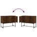 Buffet chêne marron 100x40x79,5 cm bois d'ingénierie - Photo n°9