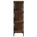 Buffet chêne marron 102x32x103,5 cm bois d'ingénierie - Photo n°5