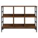 Buffet chêne marron 102x32x73,5 cm bois d'ingénierie - Photo n°4