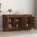 Buffet chêne marron 102x35x55 cm bois d'ingénierie - Photo n°3