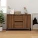 Buffet Chêne marron 104x35x70 cm Bois d'ingénierie - Photo n°2