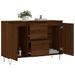 Buffet chêne marron 104x35x70 cm bois d'ingénierie - Photo n°4