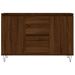 Buffet chêne marron 104x35x70 cm bois d'ingénierie - Photo n°5