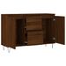 Buffet chêne marron 104x35x70 cm bois d'ingénierie - Photo n°6