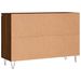 Buffet chêne marron 104x35x70 cm bois d'ingénierie - Photo n°8