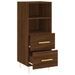 Buffet Chêne marron 34,5x34x90 cm Bois d'ingénierie - Photo n°5