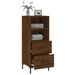 Buffet Chêne marron 34,5x34x90 cm Bois d'ingénierie - Photo n°4