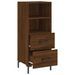 Buffet Chêne marron 34,5x34x90 cm Bois d'ingénierie - Photo n°5