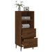 Buffet Chêne marron 34,5x34x90 cm Bois d'ingénierie - Photo n°4