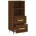 Buffet Chêne marron 34,5x34x90 cm Bois d'ingénierie - Photo n°5